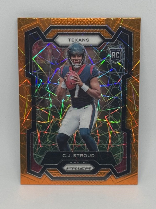 2023 Panini Prizm CJ Stroud Orange Lazer Prizm RC #339 Houston Texans Rookie