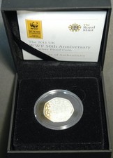 2011 WWF World Wild Life Fund Fifty Pence 50p SILVER Proof
