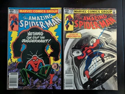 Amazing Spider-Man 229, 230 (1982)- Juggernaut, Madame Web- SET LOT SERIES