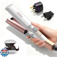 Travel Mini Waver Hair Tool Crimper for Women 0.4 inch Small Double Barrel S 