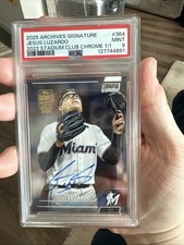 2025 ARCHIVES SIGNATURE JESUS LUZARDO 1/1 2022 STADIUM CLUB CHROME POP 1 PSA 9