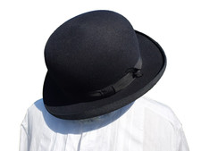 Chapeau melon vintage unisexe Mode de Paris