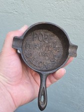 Old Vintage Antique advertising Pope Furniture Dillon SC promo Cast Iron Pan