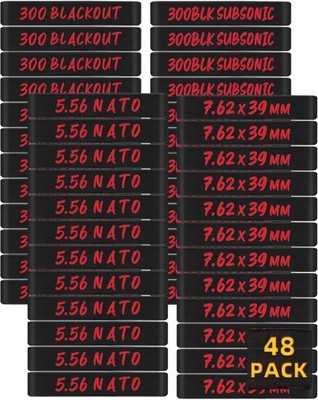 48 Pack Magsaddle Magazine Marking Bands 300 Blackout, 300BLK Subsonic, 5.56 NAT