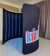 Custom LED 360 Photo Booth Backdrop - 8'W x 8'H Enclosure for Parties  Events