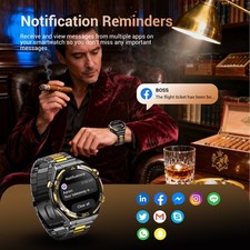 Blackview Men Tactical Smart Watch W90PRO With GPS 900mAh 20-Day Battery Life US 6