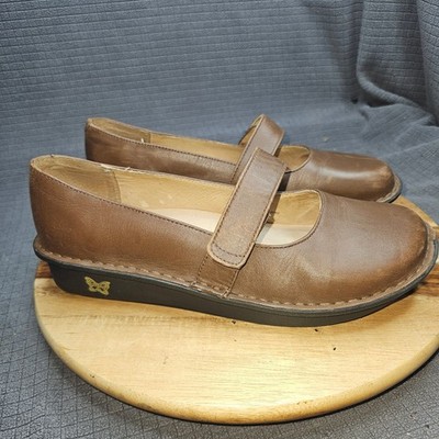 Alegria Athletic Shoes Women's Brown Mary Jane EU 40 US 9 Leather Comfort