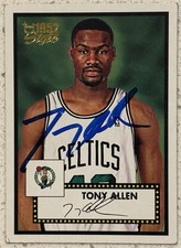 2005-06 Topps 1952 Style Tony Allen Signed #34 IP Auto Boston Celtics