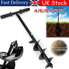 UK Planting Auger Spiral Hole Drill Bit Garden Soil Yard Earth Bulb Hole Digger