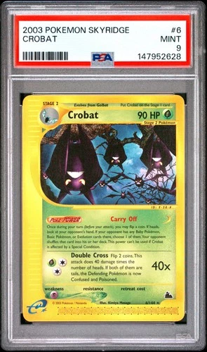 2003 POKEMON SKYRIDGE #6 CROBAT PSA 9