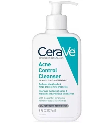 Cerave Acne Control Cleanser 2% Salicylic Acid Acne Treatment 237ml