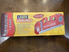 NEW FixIt Laser Level Pro 3 Multi-Purpose Measuring Tool With 8 Ft Tape Measure