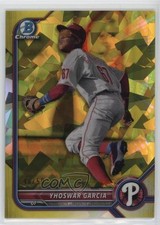 2022 Bowman Chrome Sapphire Edition Prospects Yellow 40/50 Yhoswar Garcia 1d0h