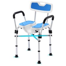 U-Shaped Shower Chair for Inside Shower, 600lbs Heavy Duty Shower Chair for E...