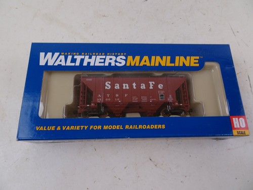 Tolva cubierta Walthers HO Santa Fe 37' #350010 ruedas de metal nudillo | Condition: Used
