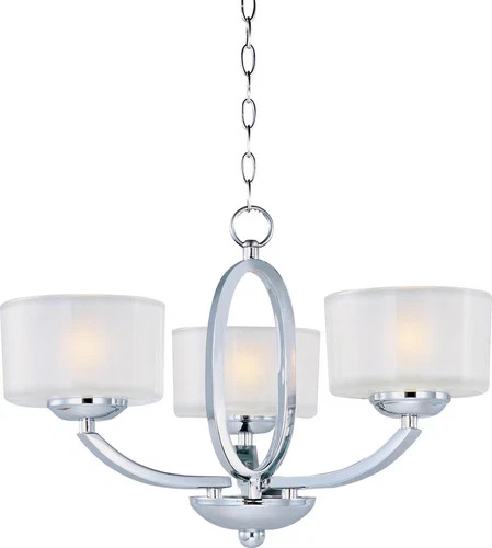 Maxim Lighting 19041FTPC Elle 3-Light Semi-Flush in Polished Chrome - Picture 1 of 2