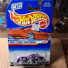 Hot Wheels 1997 First Editions Scorchin' Scooter Motorcycle 1:64 Purple Diecast