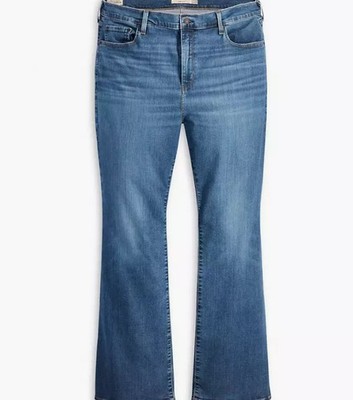 Levi's Damen Jeans 726 HIGH RISE FLARE JEANS Bootcut Plus Size Indigo Blau 18W