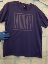 ADIDAS MENS ATHLETIC BREATHABLE MESH FABRIC SHIRT; Large ; Blue; PreOwned Exclnt