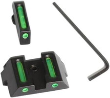 Fiber Optic Front & Rear Sight for Glock 17L 17 19 22 23 24 26 27 33 34 35 38 39