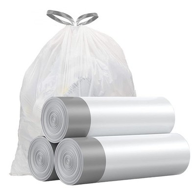 Bolsas de basura de 4 galones con cordón, bolsa baño para el hogar y la oficina