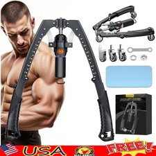 Adjustable Hydraulic Arm Trainer 22 to 440LBS Resistance 3in1 Fitness Equipment