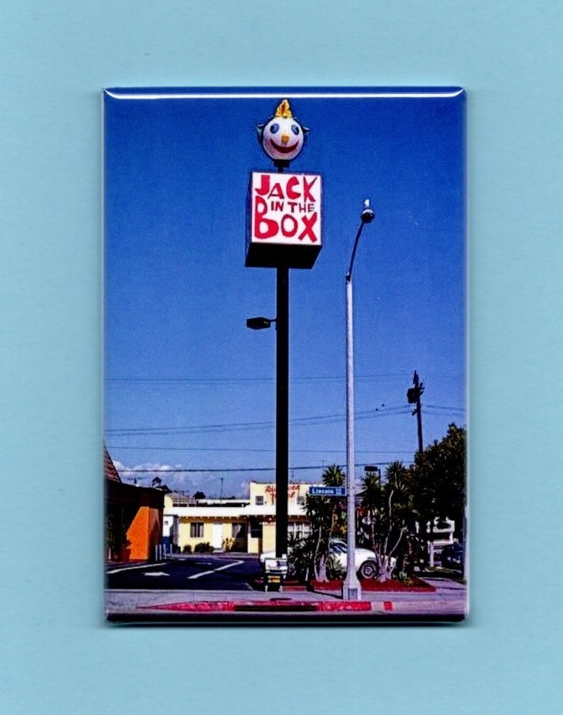 ジャック　USAストリート看板 JACK IN THE BOX RESTAURANT SIGN *2X3 FRIDGE MAGNET* VINTAGE