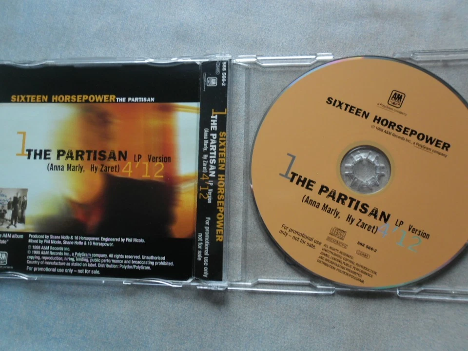 16 HORSEPOWER -- THE PARTISTAN -- (A&M Records, 1998) -- PROMO CD SINGLE - Bild 2 von 3