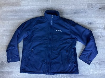 Columbia Mens XL Jacket Blue Fleece Lined Full Zip Bomber Coat Northern Voyage
