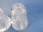 Vintage Small Cut Crystal Salt/Pepper Set w/Glass Tops — photo 10