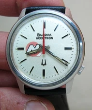 SERVICED ACCUTRON BULOVA 2180 STAINLESS STEEL TUNING FORK MEN's WATCH N1