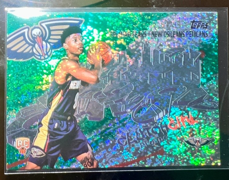 Jeremiah Fears 2025-26 Topps Flagship Clutch City Prospects Green Holo /99 RC