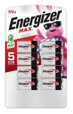 Energizer Alkaline Max 9-V Batteries 8 Pack B...
