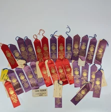 Vtg 1960 La Crosse Inter-State Junior Fair Show Award Ribbons Huge Lot of 28