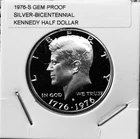 SILVER 1976-S SILVER GEM DEEP CAMEO PROOF BICENTENNIAL KENNEDY HALF DOLLAR