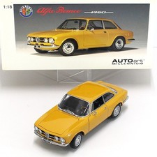 Used AUTOart 1 18 Alfa Romeo 1750 GTV Yellow Dirt on body and box Miniature car