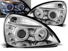 Paire de phares pare-brouillard Renault Clio 2 01-05 Angel Eyes chrome