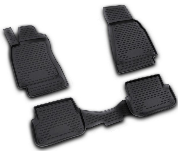 GummifußMatten FüR Audi A6 4F Bj 2006-2011 3D Passform Hoher Rand Gummimatten-image
