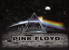 PINK FLOYD DARK SIDE LANDER--Liquid Blue Moon Astronomy Space soft T shirt M-XXL