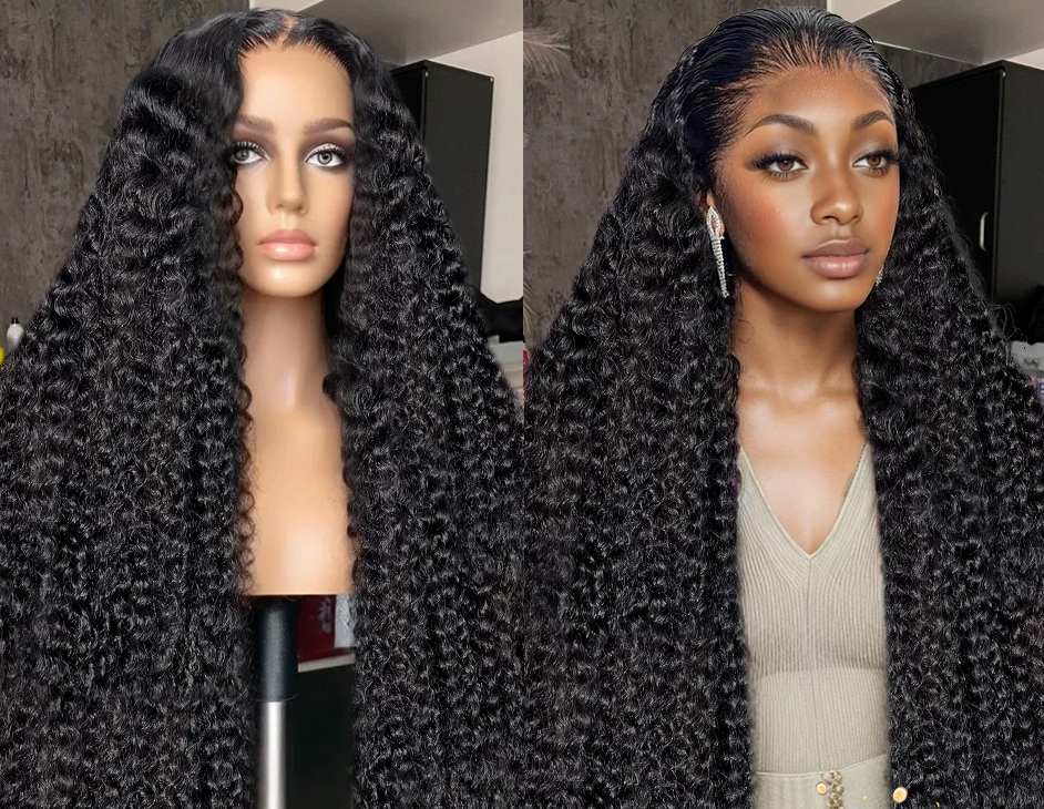 13x4 / 13x6 Women's Deep Wave Curly Wig Transparent Lace Frontal Hair Accessory