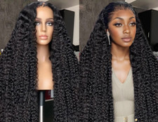 13x4 / 13x6 Women's Deep Wave Curly Wig Transparent Lace Frontal Hair Accessory