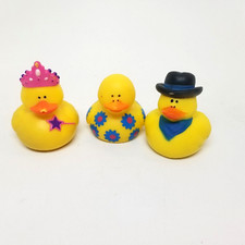 Rubber Duck Mixed Lot Of 3 Yellow Bath Toys Cute