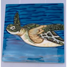 Turtle Decorative Wall Art Ceramic Tile 6x6 New Backsplash Gift Sea Underwater