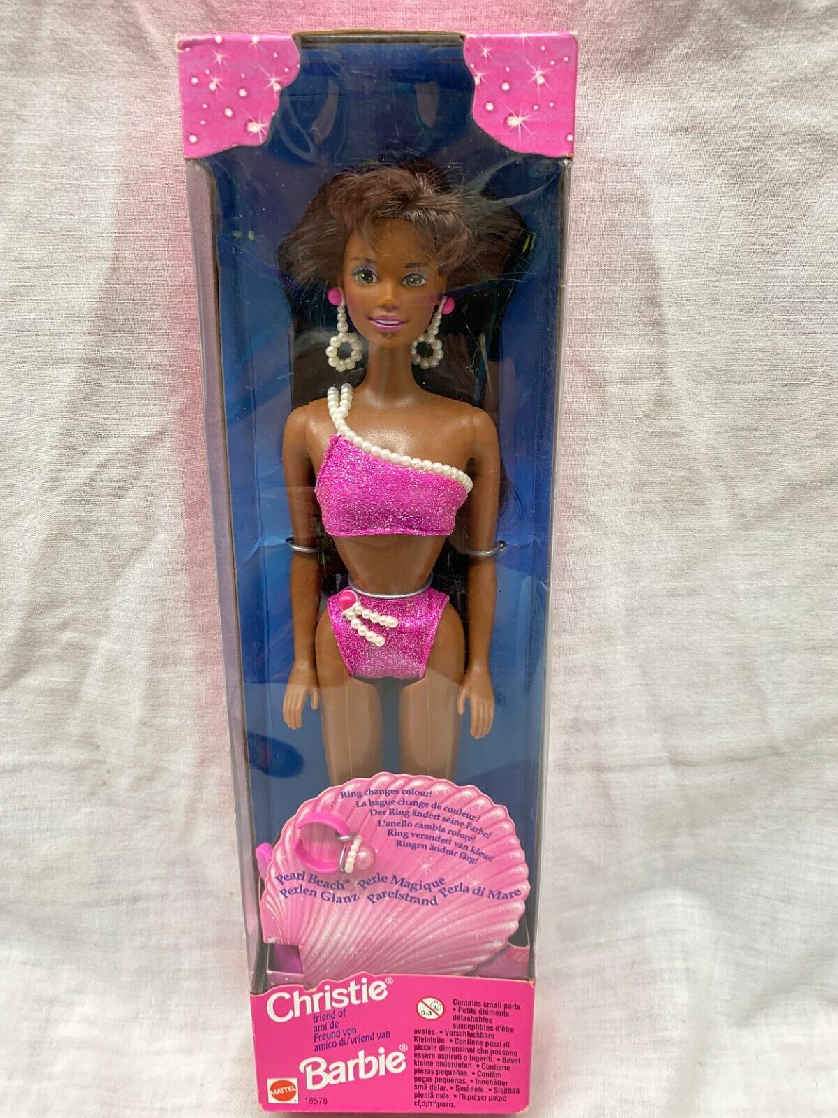 estético Desafío fama Pearl Beach Christie Black Barbie Doll 1997 Mattel 18578 Hot Pink Bikini  Vintage for sale online | eBay