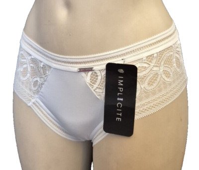 Implicite Simone Perele Infinity Slip in M / L Gr.40 3 Weiß Spitze Elegant mesh