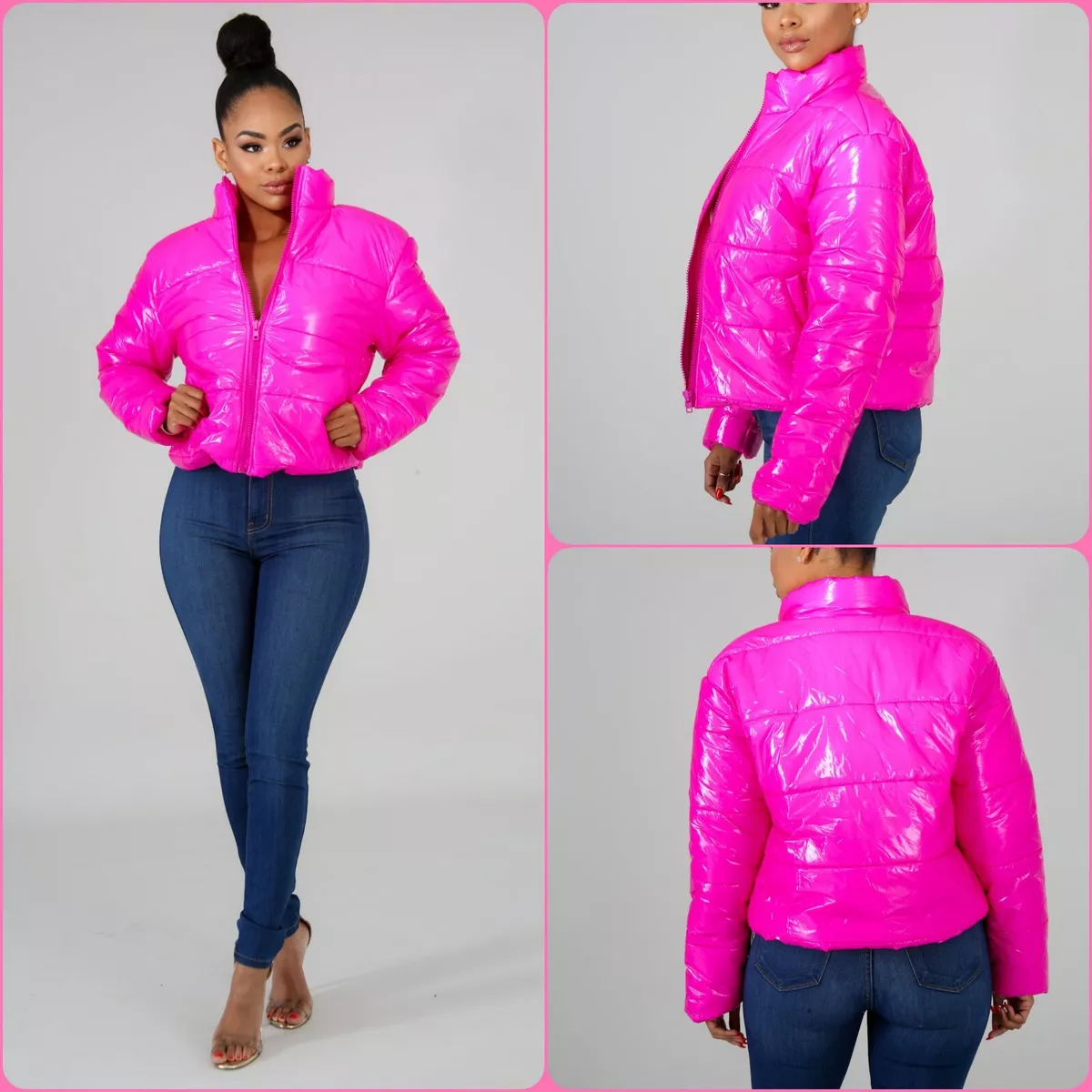 Crop top store bubble coat
