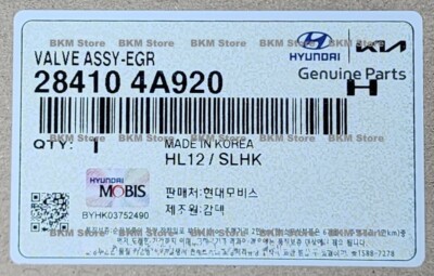 Genuine 284104A920 EGR Valve Assy for Hyundai i800 / iLoad / iMax