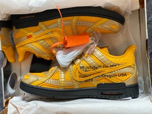 nike off white yellow shoes