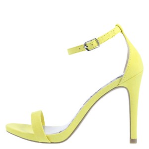 yellow wide heels