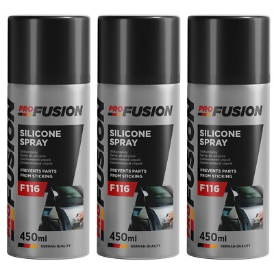 ProFusion Silikonspray   Schmiermittel für Gummi, Kunststoff & Metall 3x 450ml